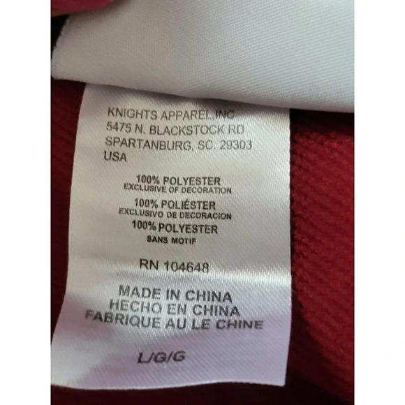 Majestic Section 101 Arkansas Razerbacks zip up Track Jacket red size L - Picture 7 of 9